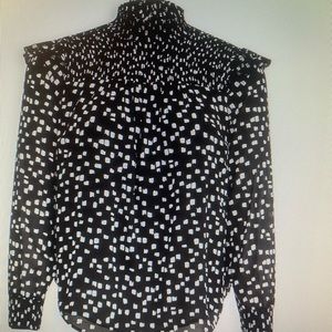 Torrid - Size 4 - black & white chiffon top